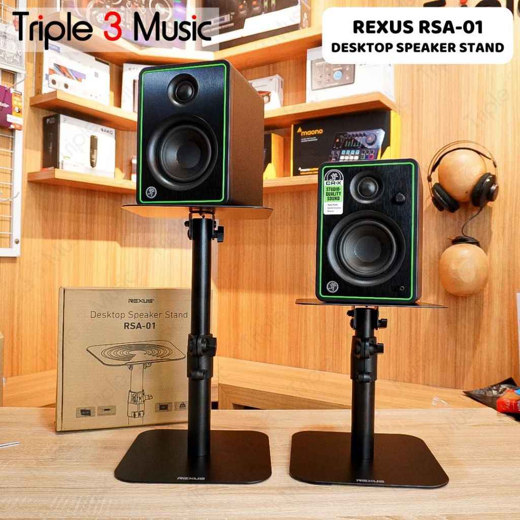 Jual REXUS RSA-01 Desktop Stand Speaker Monitor | Shopee Indonesia