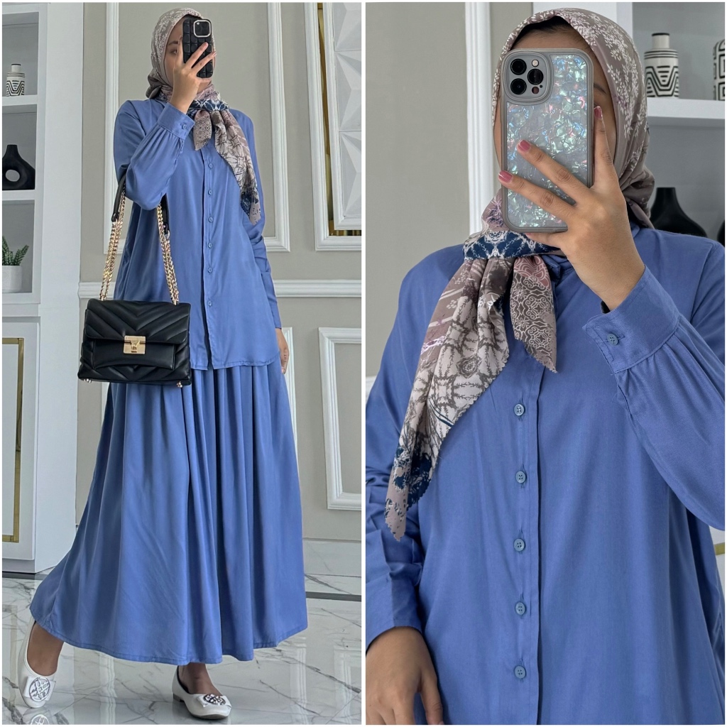 Jual DAVINA SET ROK by ZALFA OUTFIT / Setelan Rok Wanita muslim basic ...