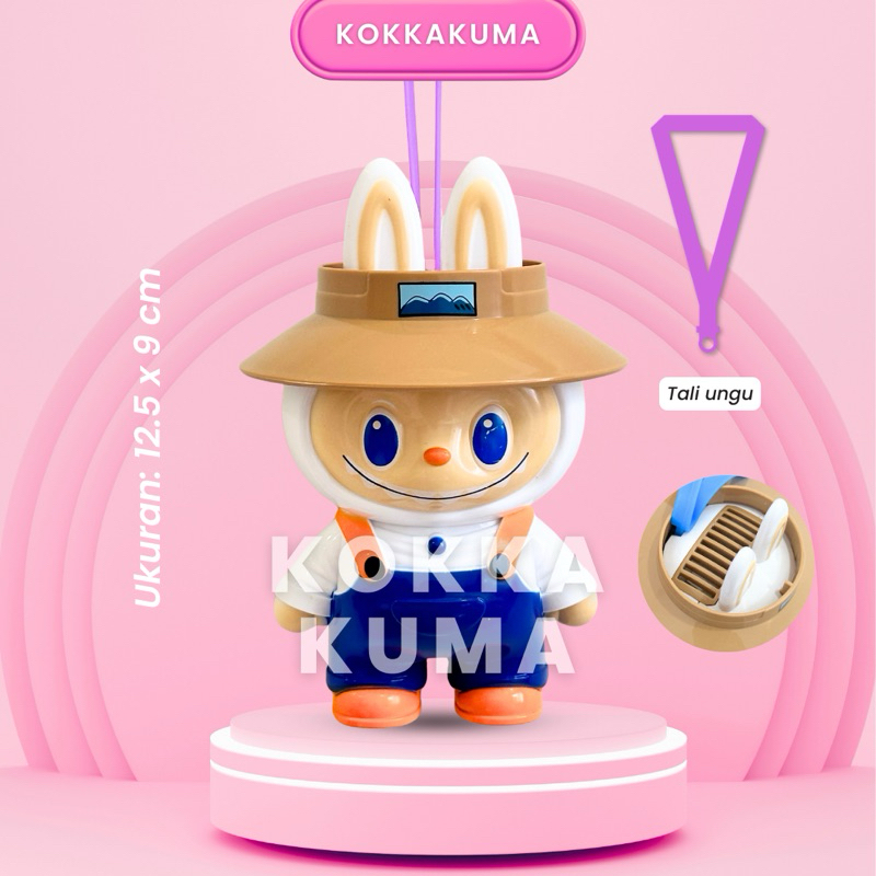 Jual ( KKM ) LABUBU Kipas Angin Neck Fan Leher Portable Kalung Lucu ...