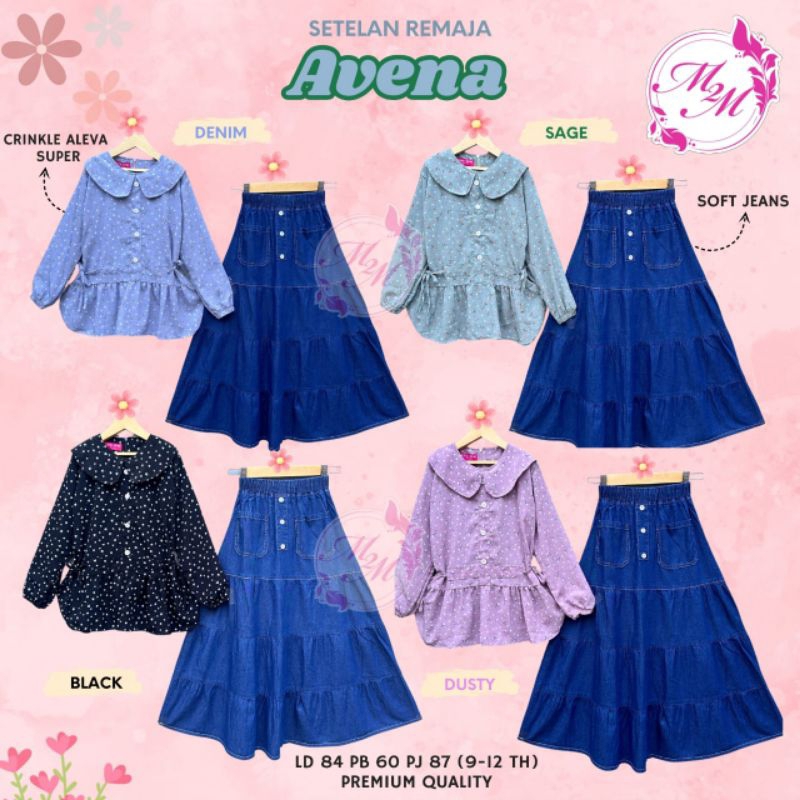 Jual [ 100% ORIGINAL M2M ] AVENA SET KIDS // SETELAN BLOUSE DAN ROK ...