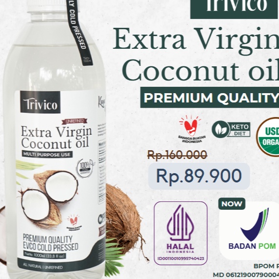 Jual HARGA GROSIR TRIVICO VCO PREMIUM EVCO VIRGIN COCONUT OIL VCO 1 ...