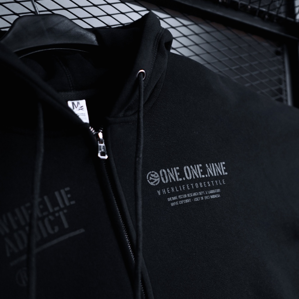 Jual Oneonenine Ksr Zipper Hoodie Outlaw Black Series - Sweater Pria ...