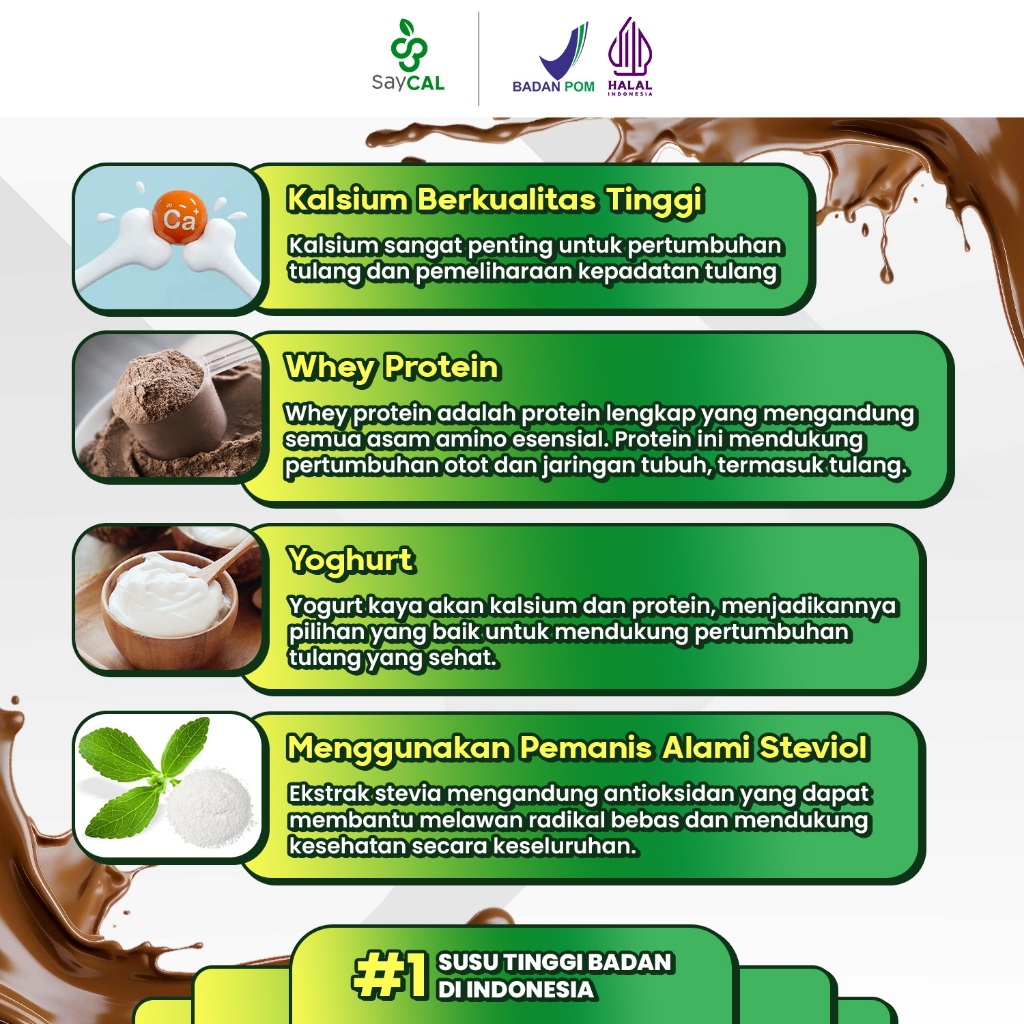 Jual SayCAL Susu Peninggi Badan Terbaik untuk Remaja dan Dewasa - 4 BOX ...