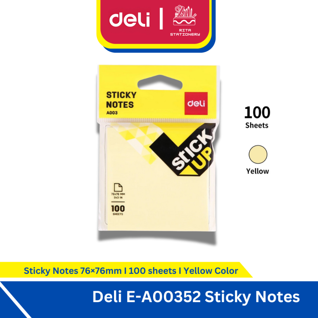 Jual Deli Sticky Notes / Memo Tempel / Kertas Penanda 100 Lembar sheets ...