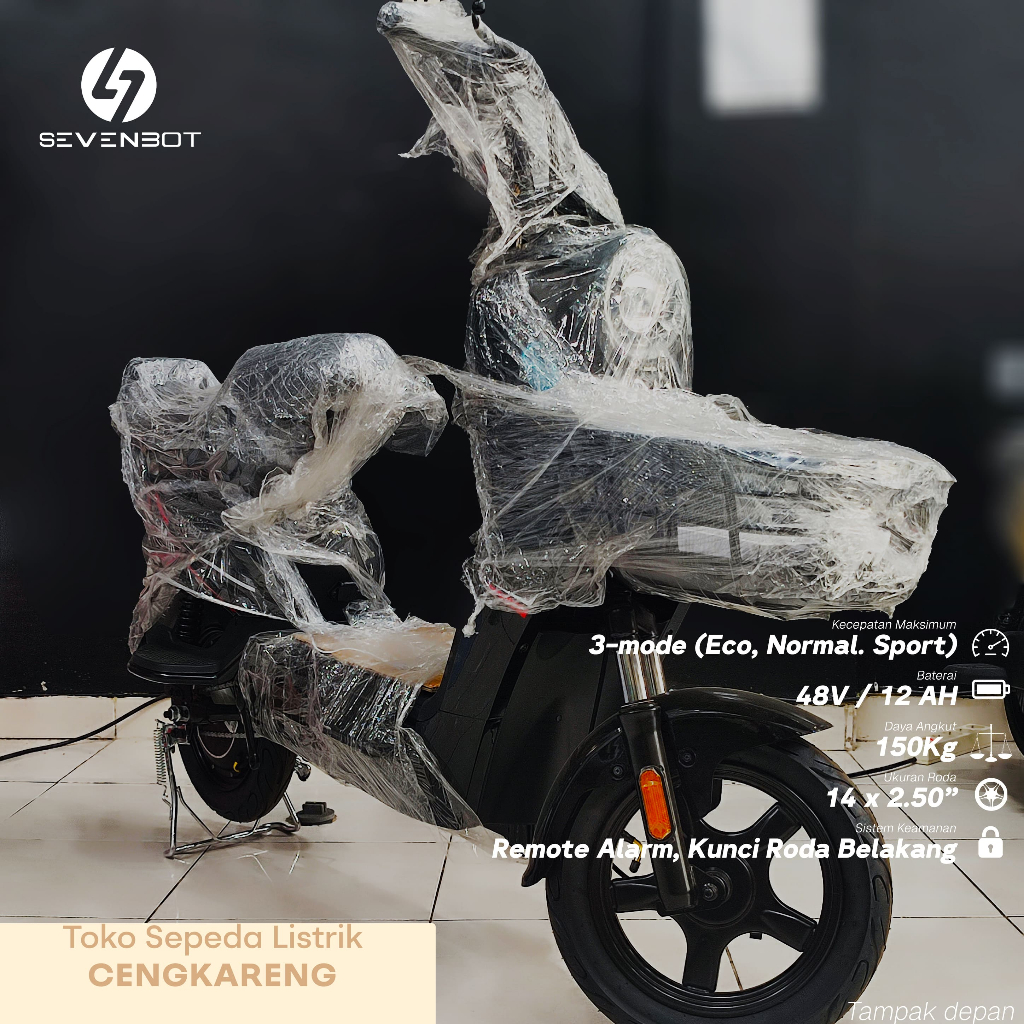 Jual Sepeda Listrik Sevenbot M10 warna Hitam/Black (GARANSI RESMI ...