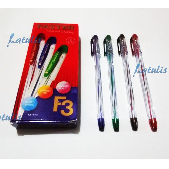 Jual BOLPEN FASTER F3 / Pulpen Bolpoin FASTER F3 / F-3 0.5 mm | Shopee ...