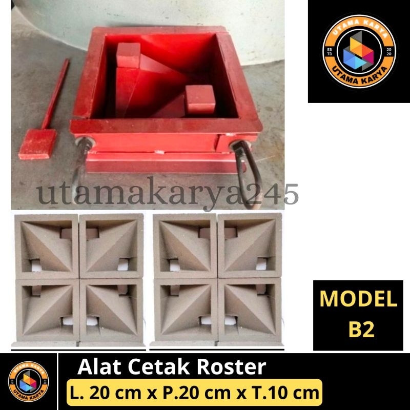 Jual COD Cetakan Roster / Alat Cetak Roster Uk. 20x20 cm Model B2 ...
