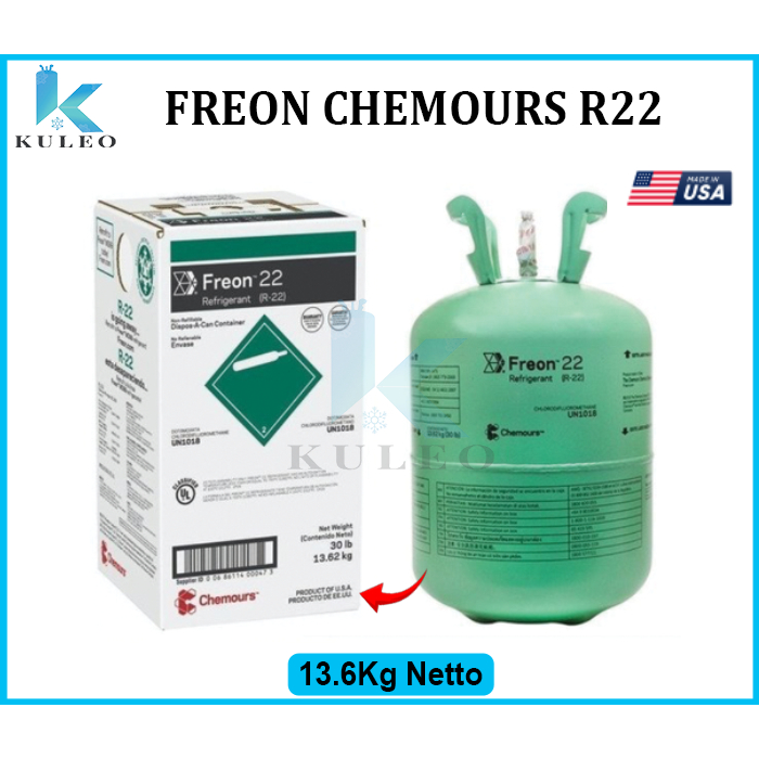 Jual Freon AC CHEMOURS R22 U.S.A 13,6 Kg Original / Asli R 22 | Shopee ...
