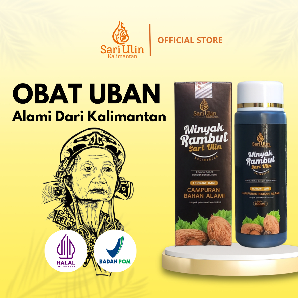 Obat Penghitam Uban Permanen Minyak Rambut Sari Ulin Kalimantan