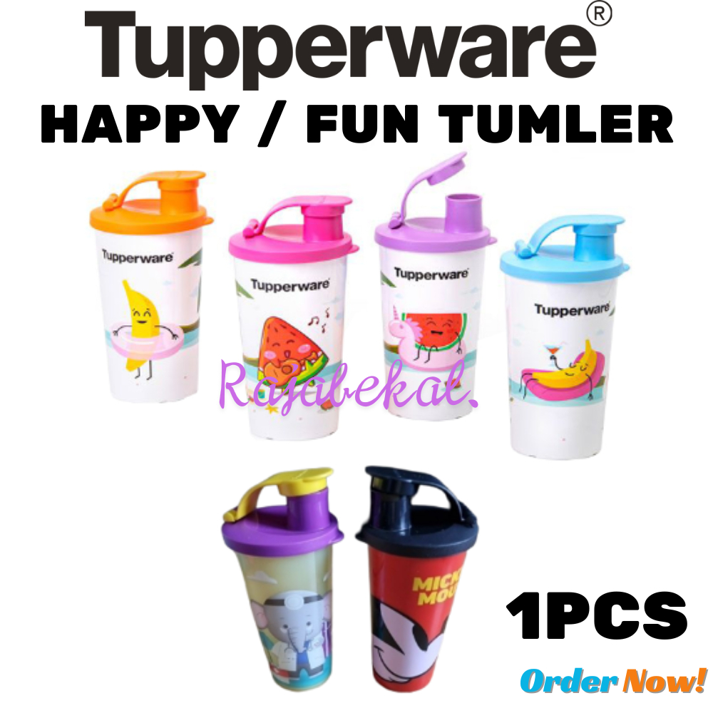 Jual PROMO Tupperware Happy Tumbler with Spout 330ml // fun tumbler ...