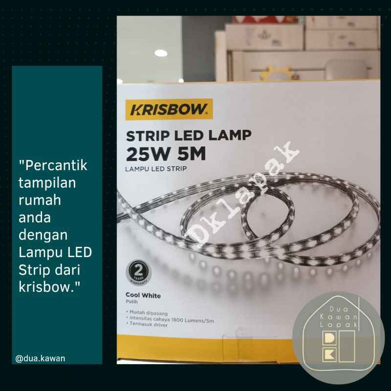 Jual Krisbow Lampu Led Strip 25w 6500k 5 Mtr | Shopee Indonesia