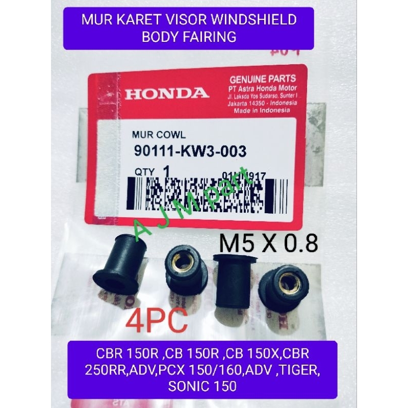 Jual MUR COWL M5X0.8 KARET MUR BODY VISOR WINDSHIELD FAIRING HONDA PCX ...