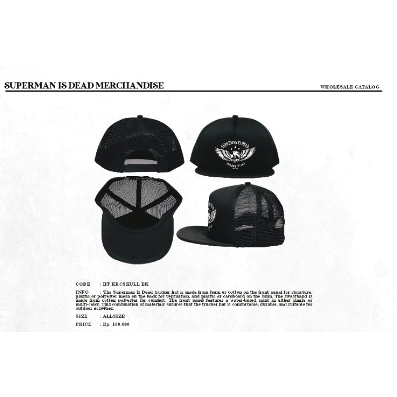 Jual HAT KRC BK / AHT KRC BK / KRC SID / TOPI SUPERMAN IS DEAD / TOPI ...