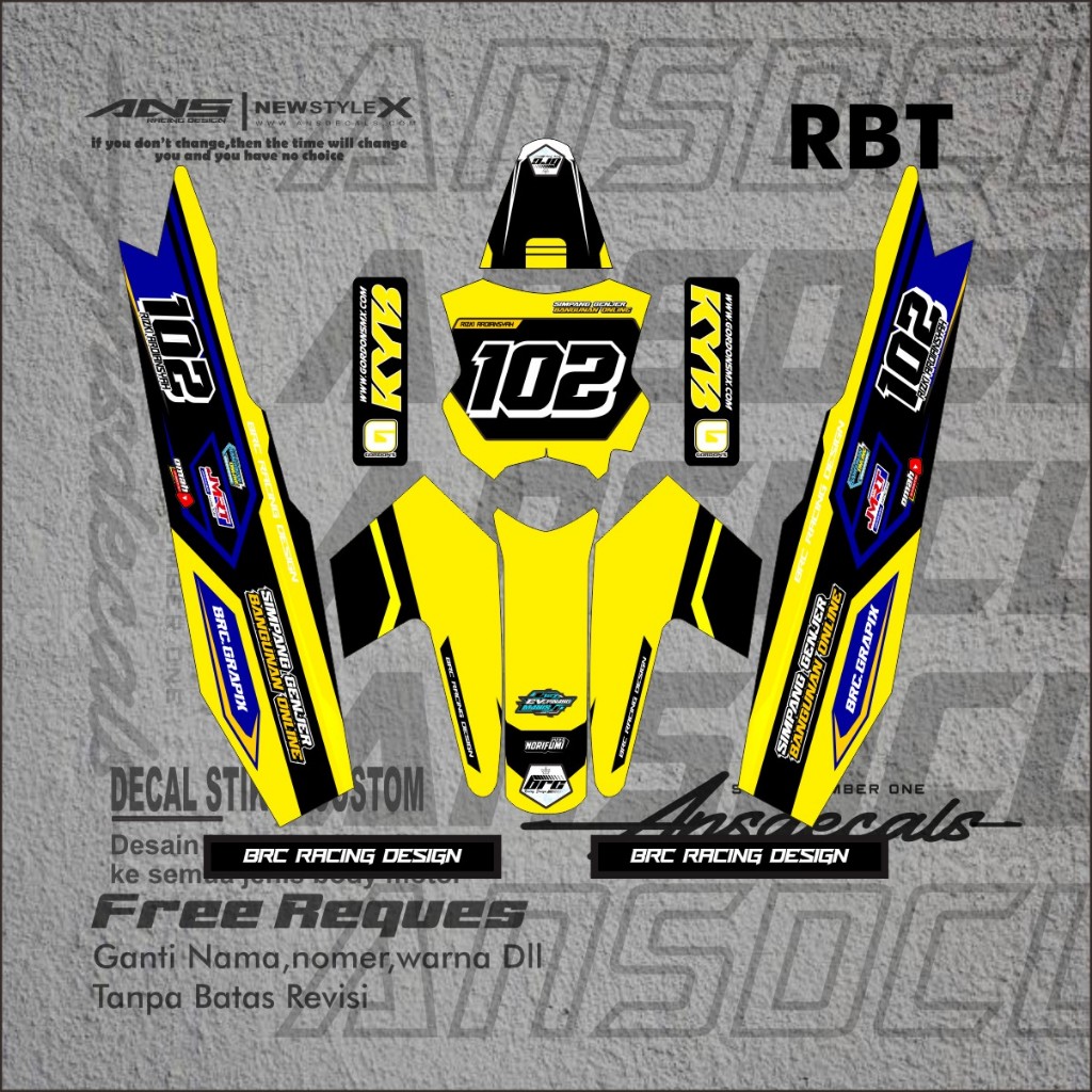 Jual DECAL RBT BODY JUPITER YAMAHA VEGA NEW FULL BODY DEKAL STICKER ...