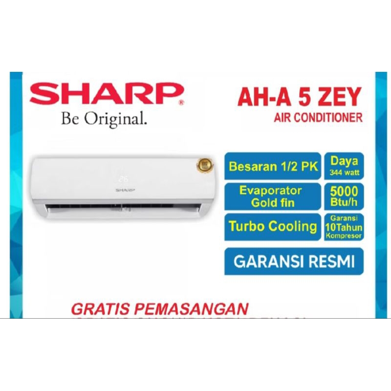 Jual SHARP AC-AH-A5ZEY/ZCY -1/2PK-05PK TURBO SERIES | Shopee Indonesia