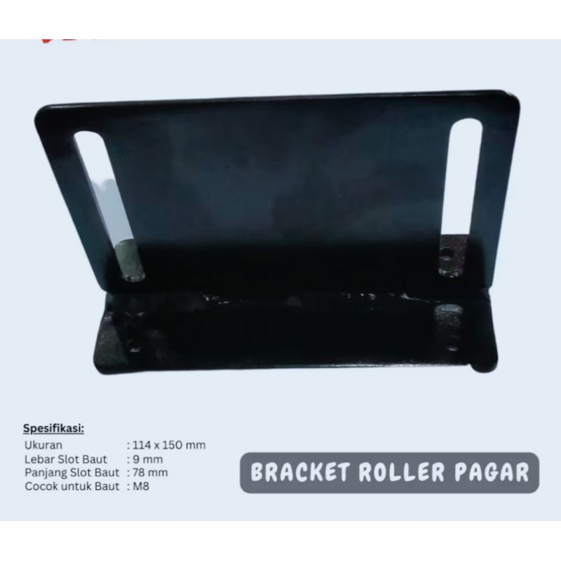 Jual bracket roller pagar dudukan roda atas pagar rumah pintu pagar ...