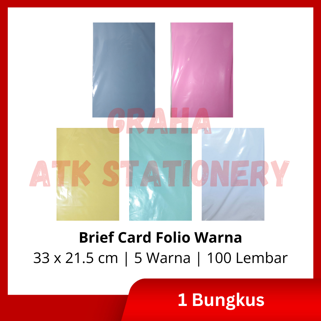 Jual [1 Bungkus] Karton BC Folio Murah Putih Warna / Kertas Manila HVS ...