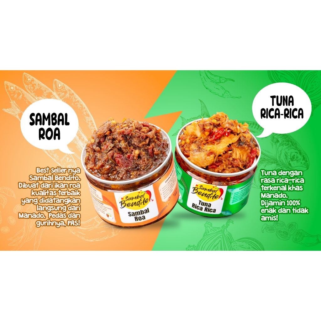 Jual BENDITO Sambal Roa Enak Pedas Asli Khas Manado Asap Halal Kawanua ...