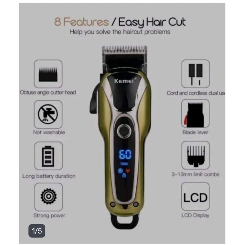 Jual ALAT CUKUR RAMBUT PROFESIONAL BARBERSHOP MESIN CUKUR SHPER PS_120 ...