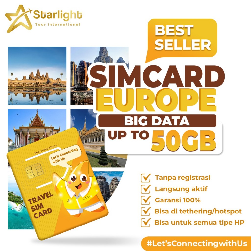 Jual STARLIGHT SIMCARD EROPA LANGSUNG BISA PAKAI | Shopee Indonesia