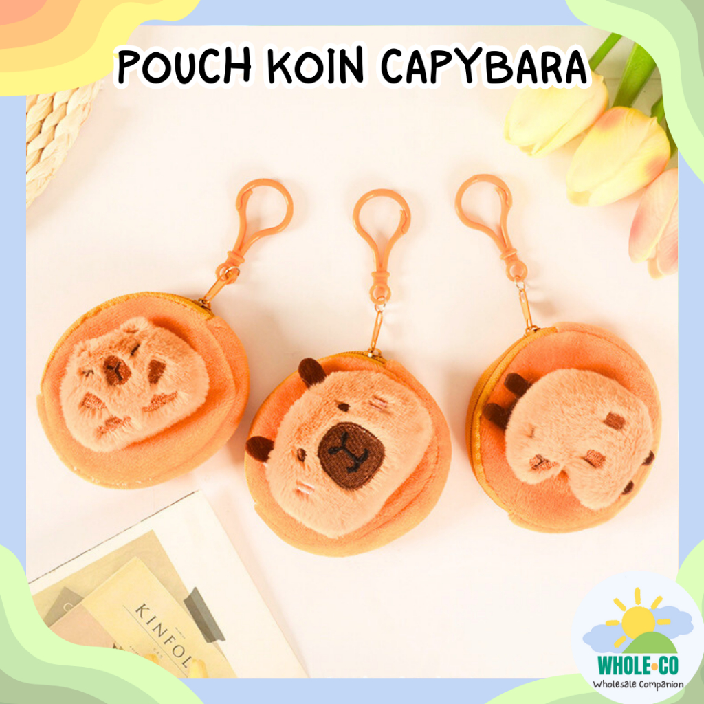 Jual Pouch Koin Capybara Premium Hewan Kapibara Cokelat Pastel Lembut ...