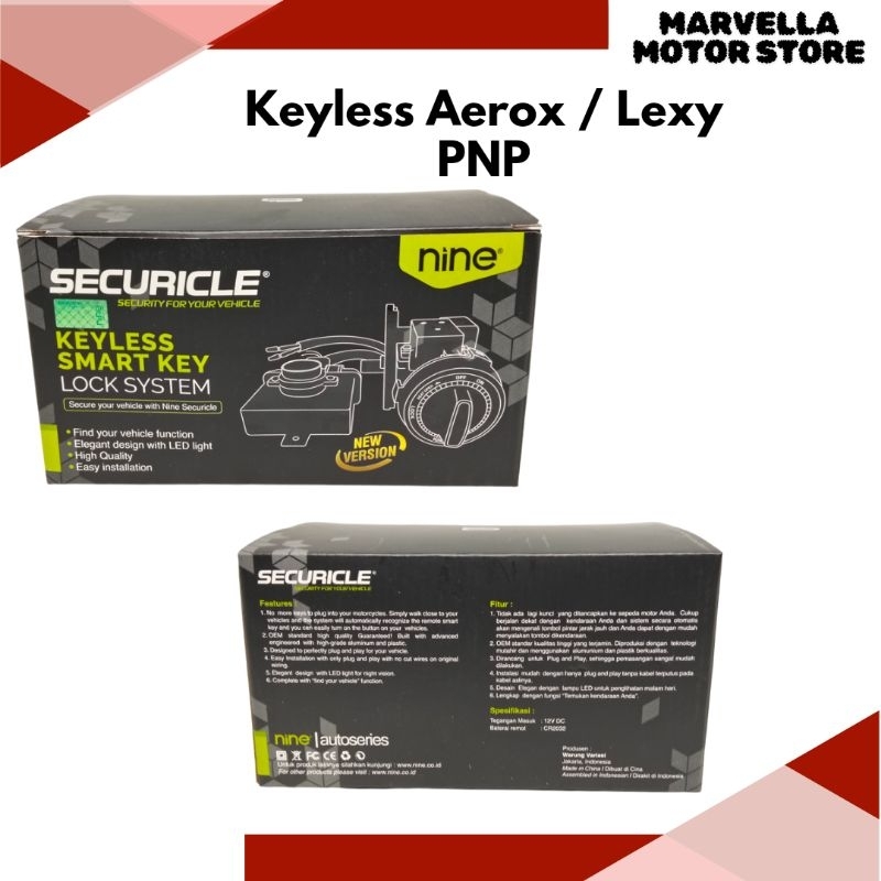 Jual Keyless Remote Securicle 9 nine Luminos Aerox Aerox New Aerox Old ...