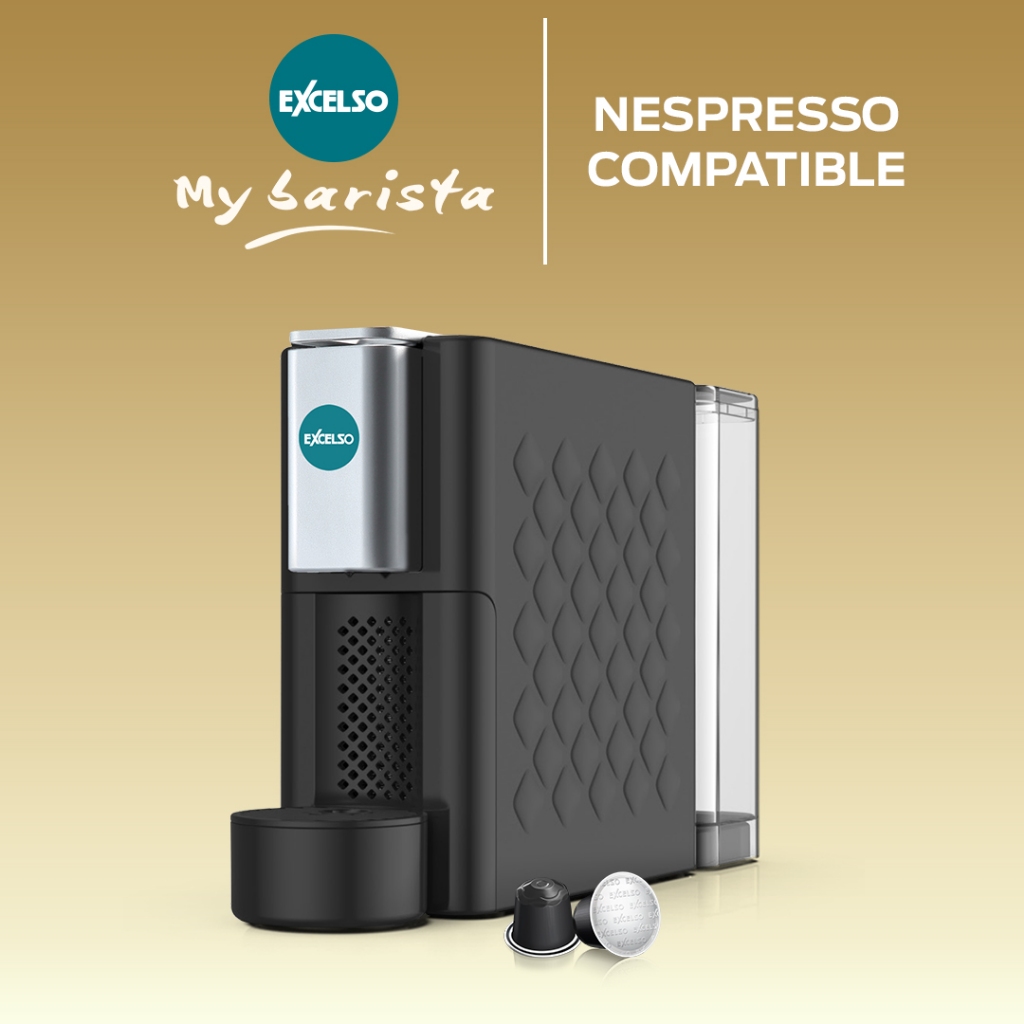 Jual Excelso Mesin Kopi Kapsul Nespresso Compatible My Barista - Black ...