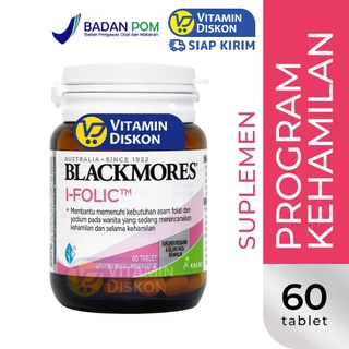 Blackmores I-Folic BPOM Kalbe 60 Tab | Suplemen Program Kehamilan Dengan Yodium Dan Asam Folat