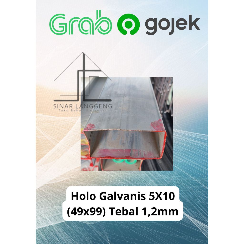 Jual Holo Galvanis 5x10 (49x99) x 6 meter Kotak Besi Galvanis Anti ...
