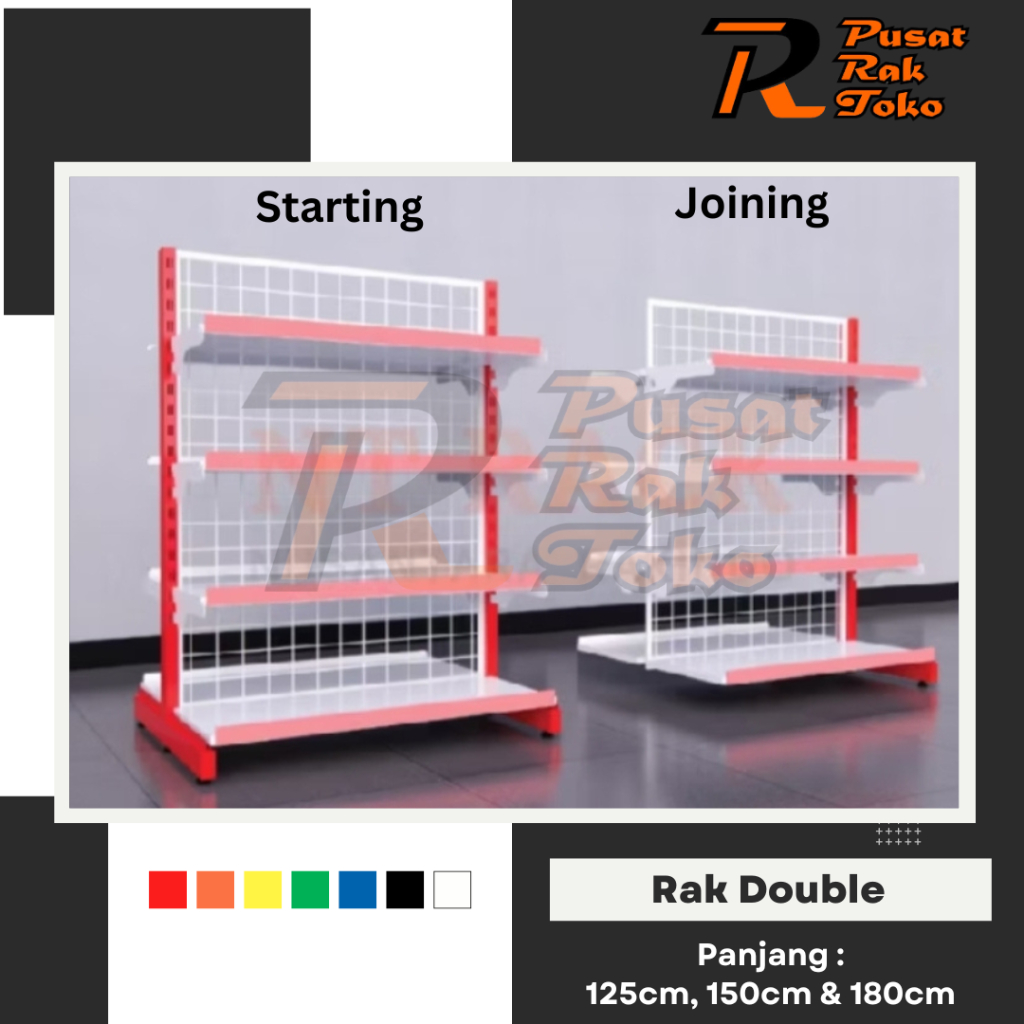 Jual RAK BESI / RAK GONDOLA DOUBLE KOKOH DAN KUAT | Shopee Indonesia