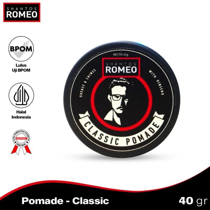 Jual SHANTOS ROMEO CLASSIC POMADE 40GR | Shopee Indonesia
