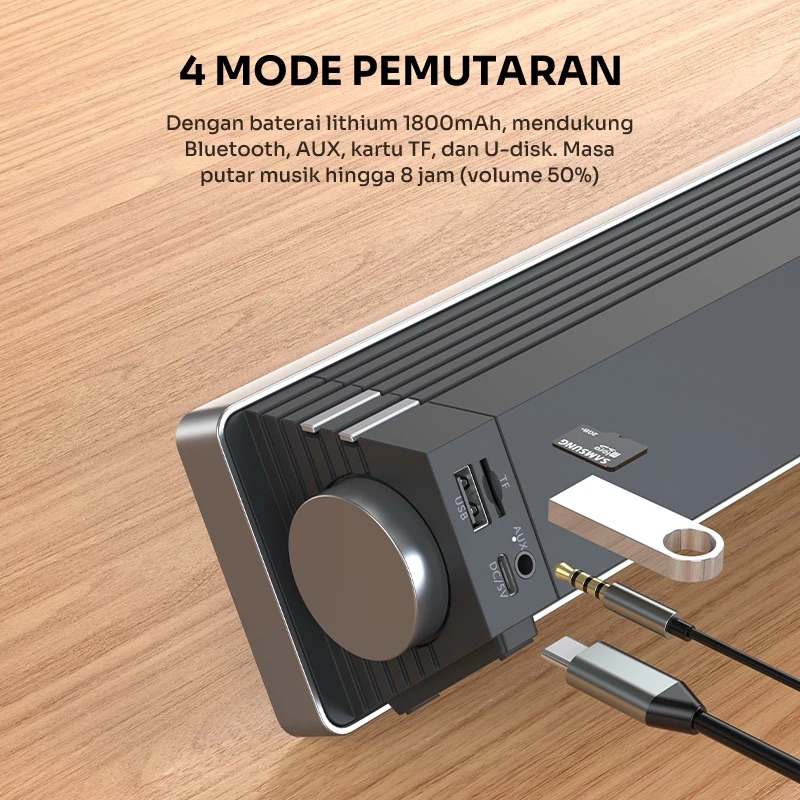 Jual Robot RB680 Soundbar Speaker Portable Bluetooth 5.3 10W with RGB ...