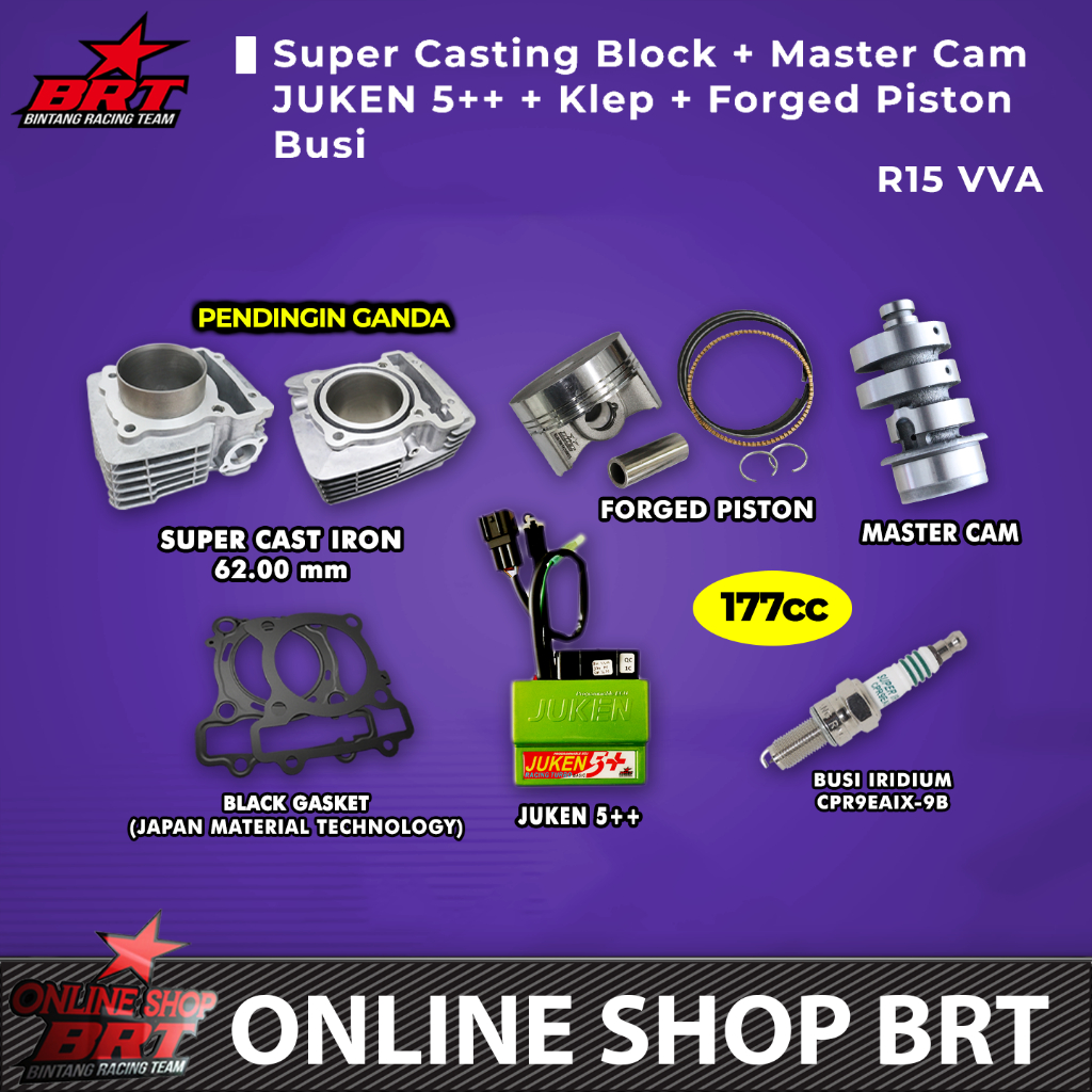 Jual PAKET BLOK SET PISTON DOUBLE COOLER & MASTER CAM & ECU JUKEN 5 ...