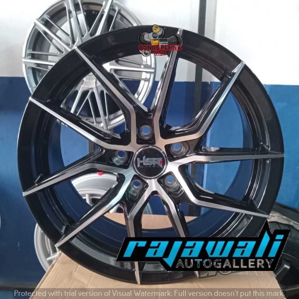 Jual Velg Mobil Hsr R17 lebar 7.5 rata Type MAGATTA Black Folish Untuk ...