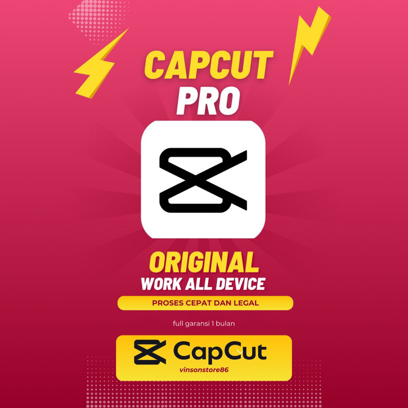 Jual CAPCUT PRO PREMIUM NO WATERMARK BERGARANSI | Shopee Indonesia