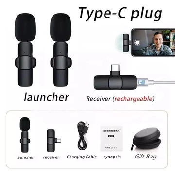 TINW 3 In1 3.5mm Mikrofon Nirkabel Lavalier Mic Portabel Audio Video Pembuatan Rekaman Wireless