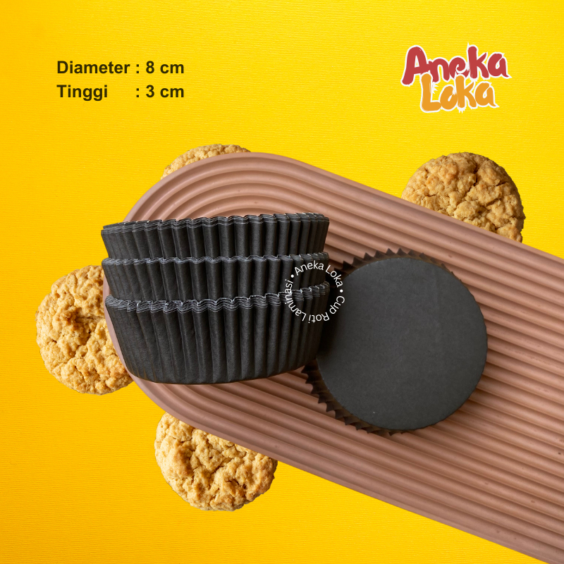 Jual Cup Roti Laminasi Bulat DM 8cm Hitam Polos 200pcs | Shopee Indonesia