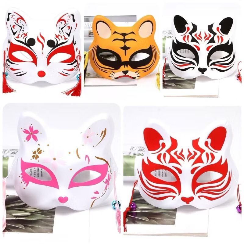 Jual topeng anime cosplay kitsune japanese rubah bunsakai anbu rubah ...