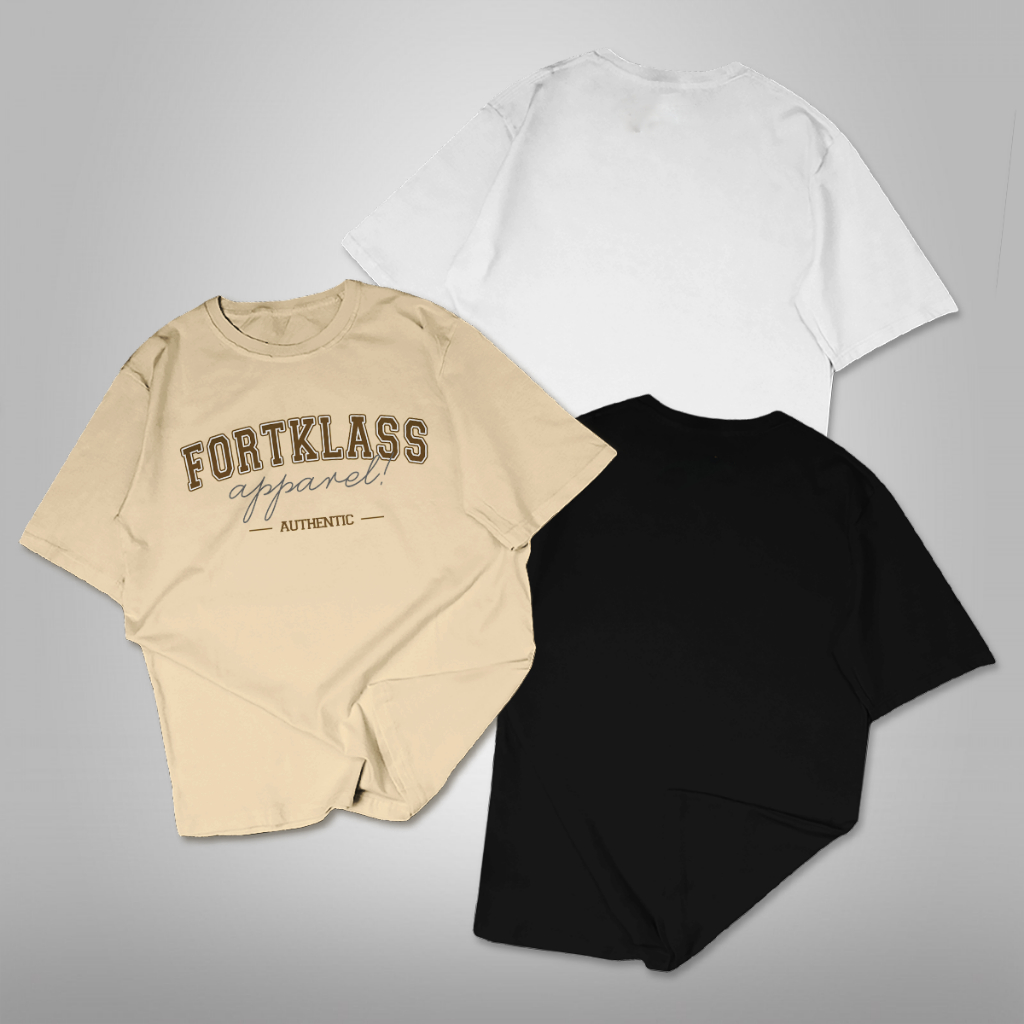 Jual FortKlass Kaos FORTKLASS Regular Fit Kaos Sablon 24S 30S Kaos Pria ...