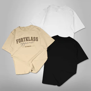FortKlass Kaos FORTKLASS Regular Fit Kaos Sablon 24S 30S Kaos Pria Lengan Pendek Tshirt Distro