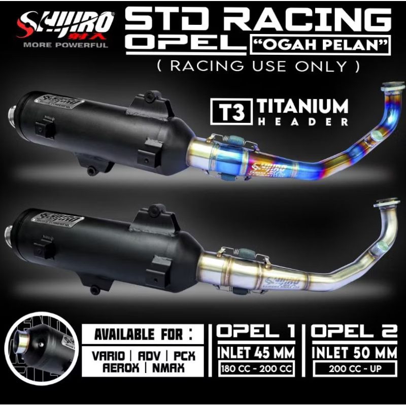 Jual TERBARU KNALPOT SHIJIRO STANDAR RACING TYPE OPEL FOR NMAX VARIO ...