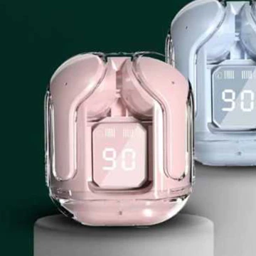 Headset Bluetooth TWS Air31 Wirelles LED Display Tranparan Hifi Sound