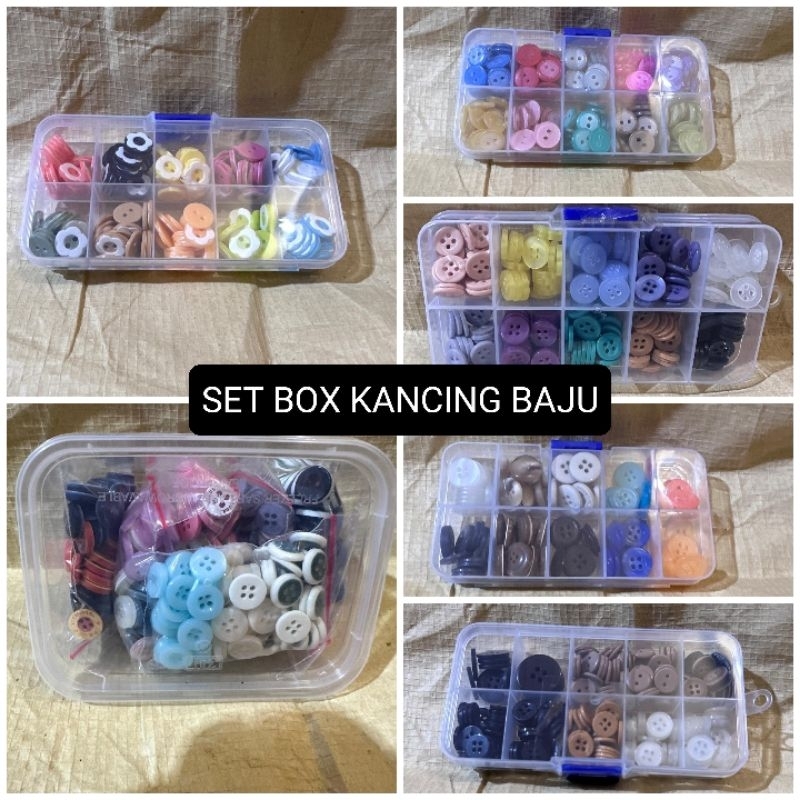 Jual SET KANCING BAJU BOX KOTAK ISI 20 LUSIN (WARNA BISA BERUBAH SESUAI ...