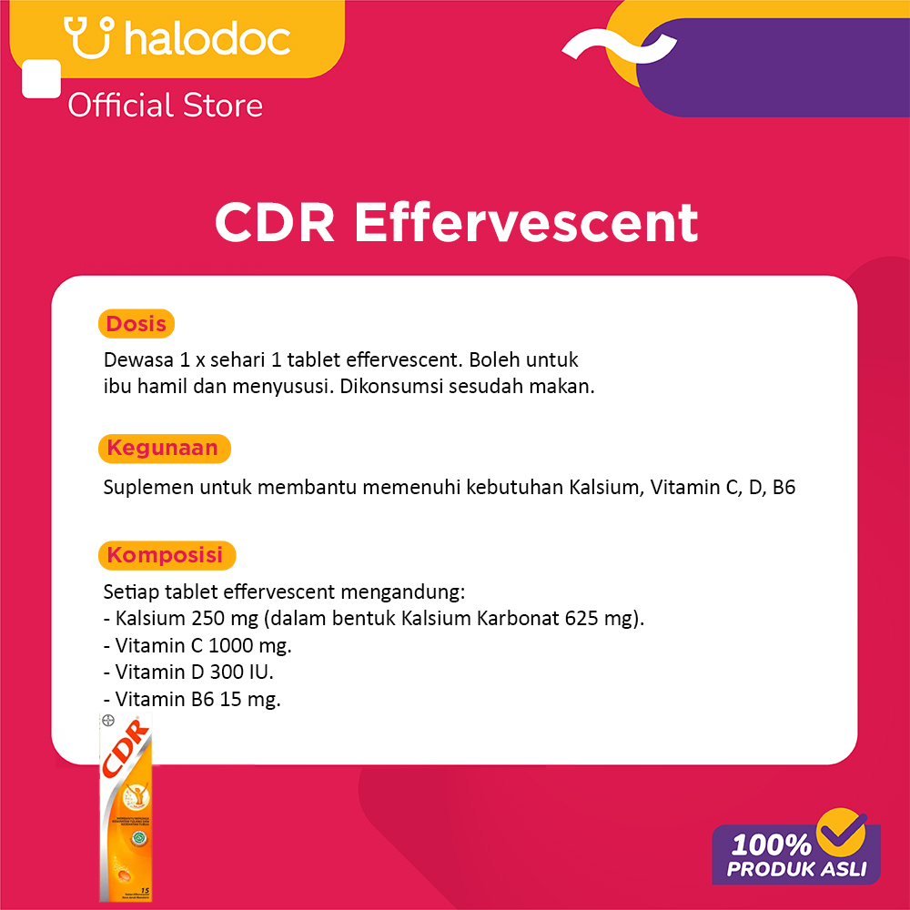 Jual CDR Effervescent 15 Tablet | Shopee Indonesia