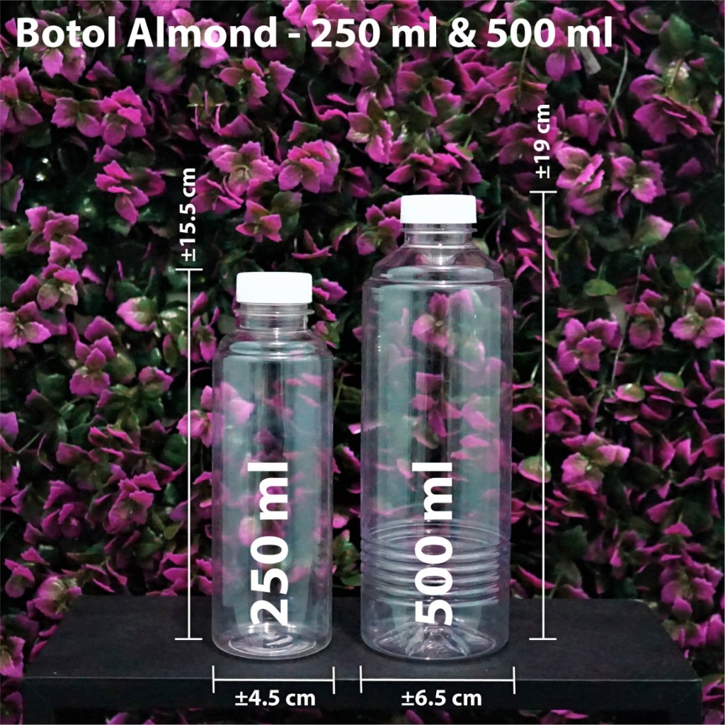 Jual Paket 50 Pcs - Botol Almond 250ml / Botol Plastik | Shopee Indonesia