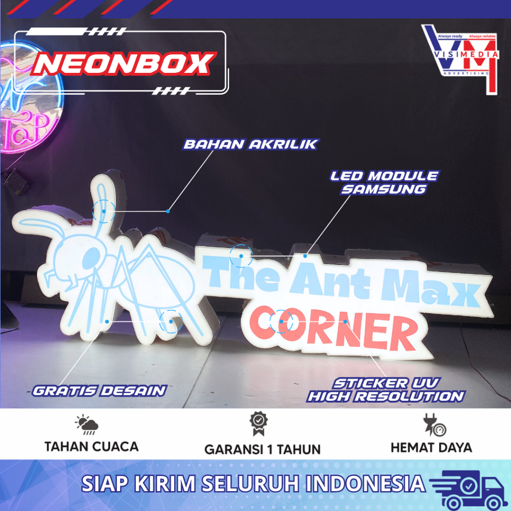Jual Neon Box Neonbox Indoor dan Outdoor Akrilik Cuting Premium Custom ...