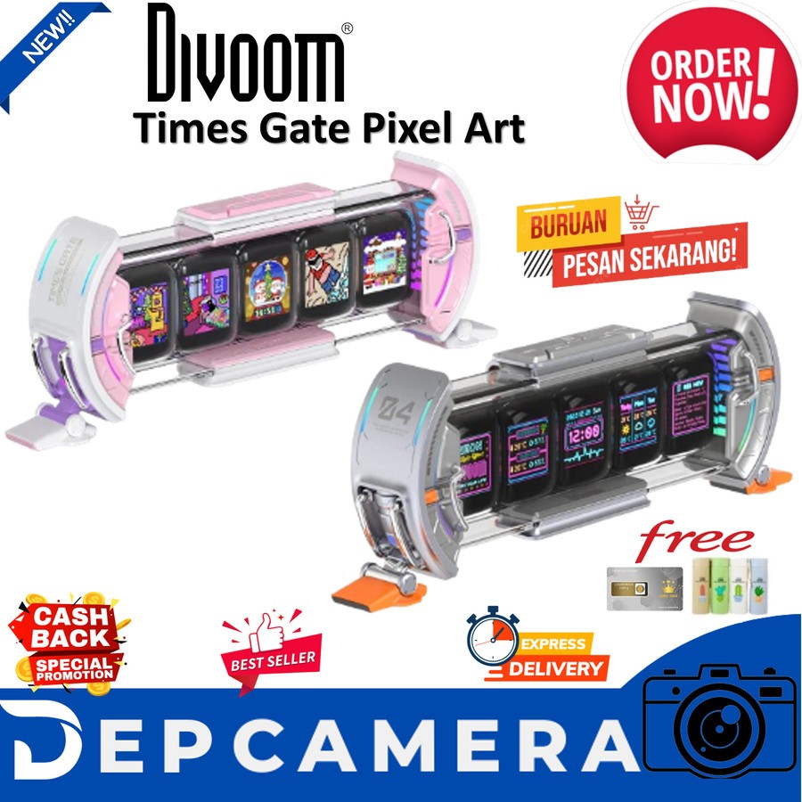 Jual Divoom Times Gate Pixel Art Informative Display Cyberpunk Digital ...