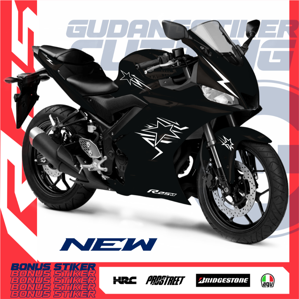 Jual STRIPING CUTTING YAMAHA R25 NEW STIKER LIS STAR STICKER YZF R25M ...