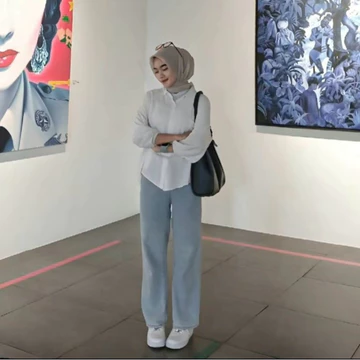Celana Higwaist Kulot Jeans Wanita. Kulot Jeans Highwaist Wanita