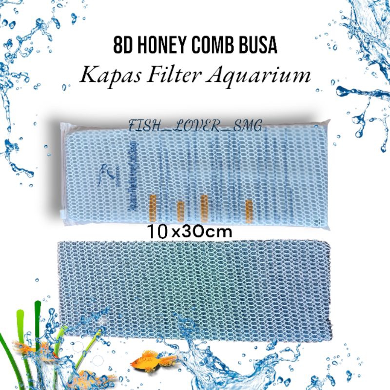 Jual kapas filter 8D Honey comb KECIL busa spon filter magic 10cmx30cm ...